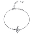 Round Cut Moissanite Butterfly Bracelet — 0.5ct, D-color, VVS1, 925 Sterling Silver