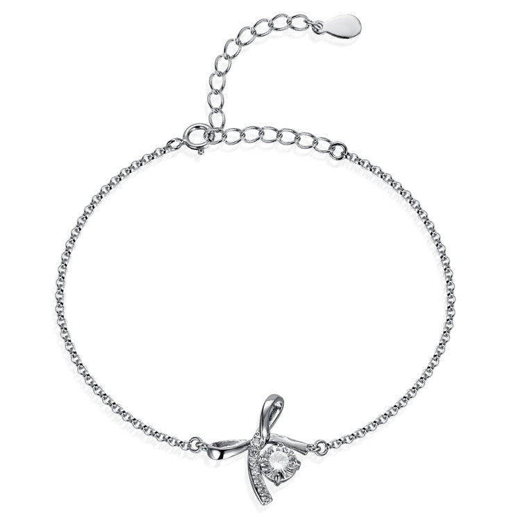 Round Cut Moissanite Butterfly Bracelet — 0.5ct, D-color, VVS1, 925 Sterling Silver