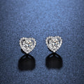 Round Cut Moissanite Heart Ring — 0.5ct, D-color, VVS1, 925 Sterling Silver