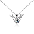 Round Cut Moissanite Classic Necklace — 0.5ct, D-color, VVS1, 925 Sterling Silver