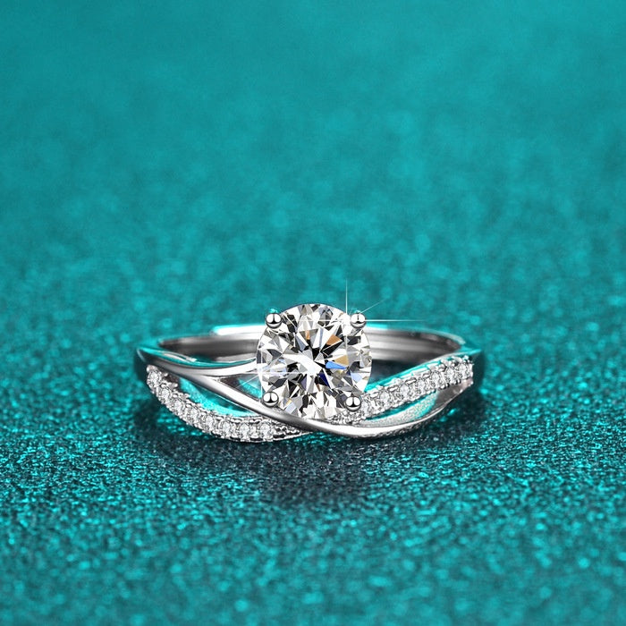 Round Cut Moissanite Classic Ring — 0.5ct, D-color, VVS1, 18K Gold Vermeil