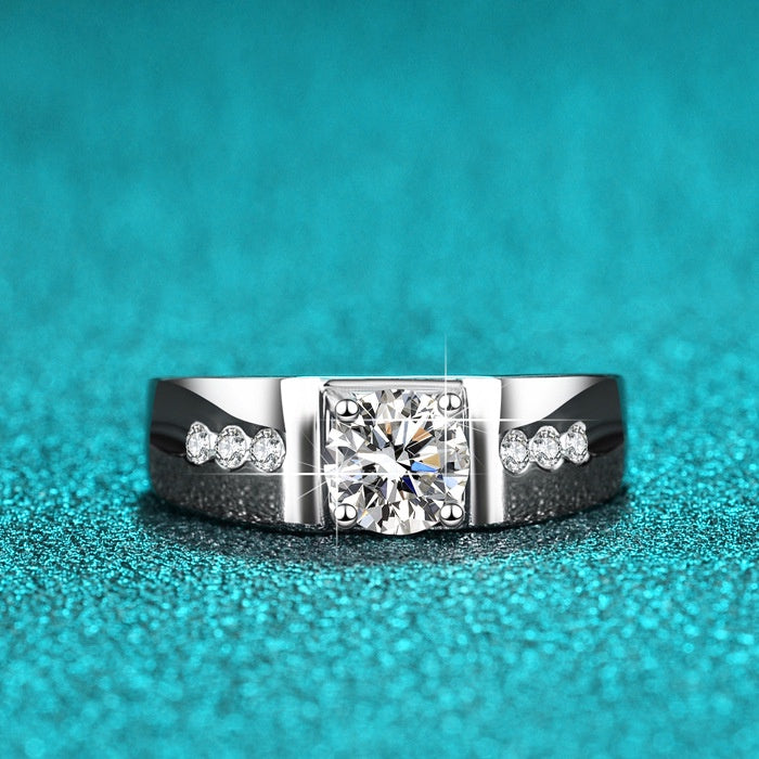 Round Cut Moissanite Classic Ring — 0.5ct, D-color, VVS1, 18K Gold Vermeil