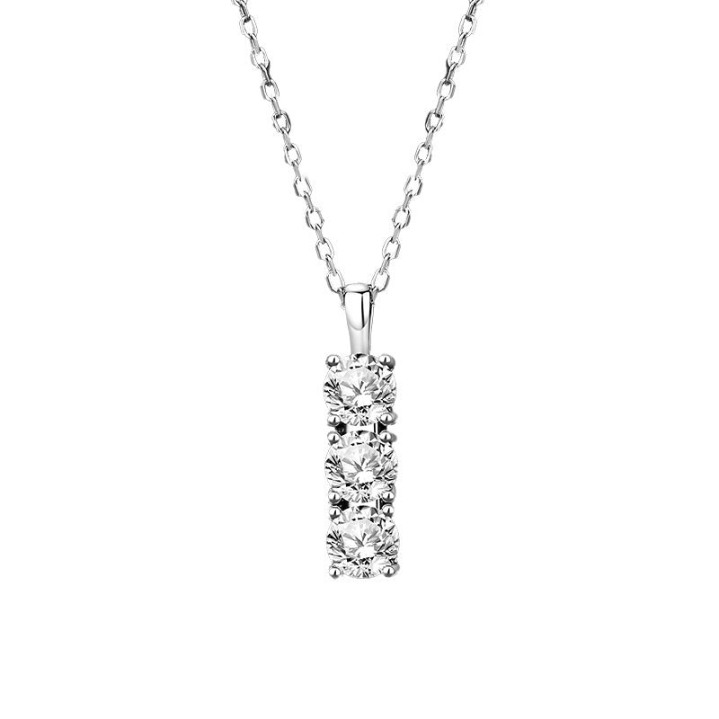 Round Cut Moissanite Star Necklace — 0.5ct, D-color, VVS1, 925 Sterling Silver