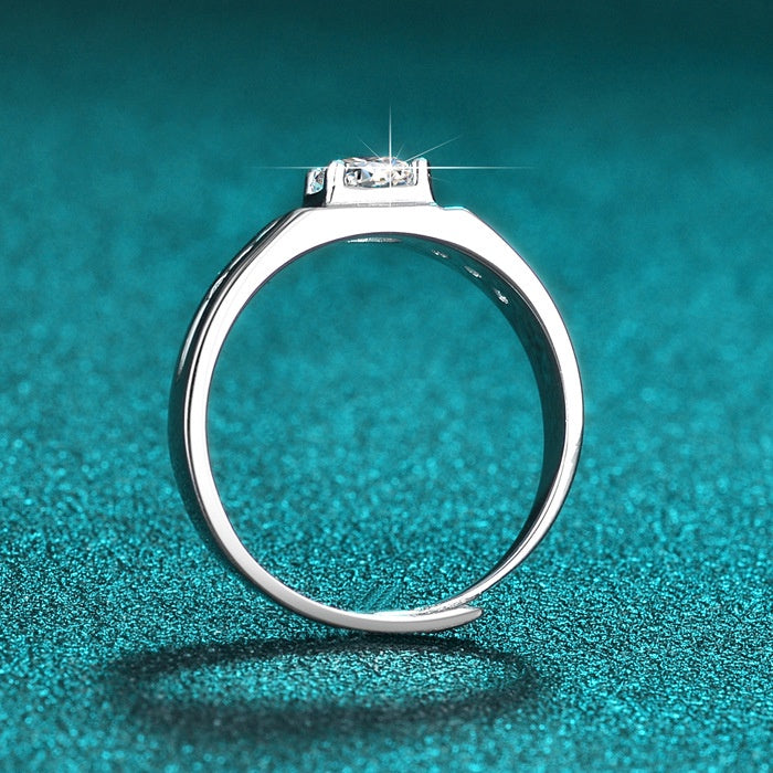 Round Cut Moissanite Classic Ring — 0.5ct, D-color, VVS1, 18K Gold Vermeil