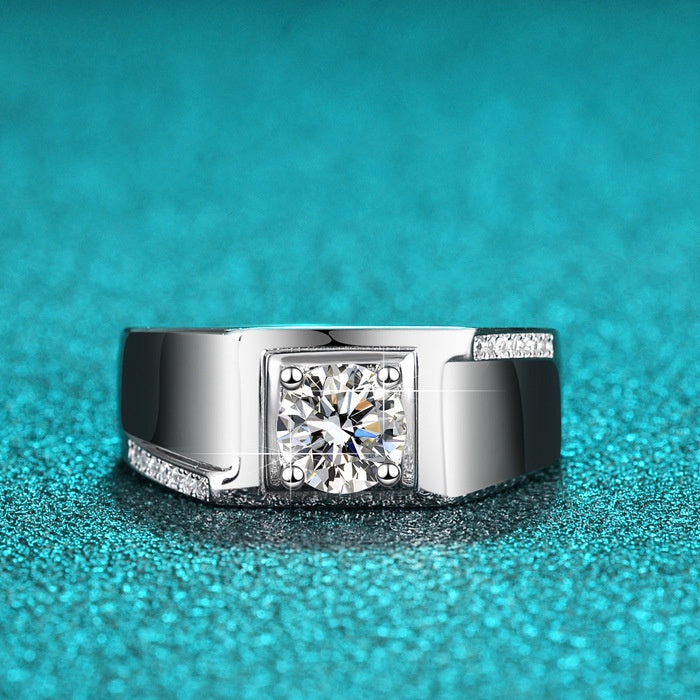 Round Cut Moissanite Classic Ring — 0.5ct, D-color, VVS1, 18K Gold Vermeil