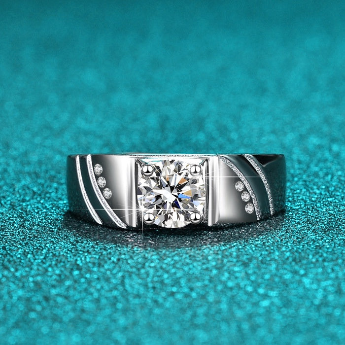 Round Cut Moissanite Classic Ring — 0.5ct, D-color, VVS1, 18K Gold Vermeil
