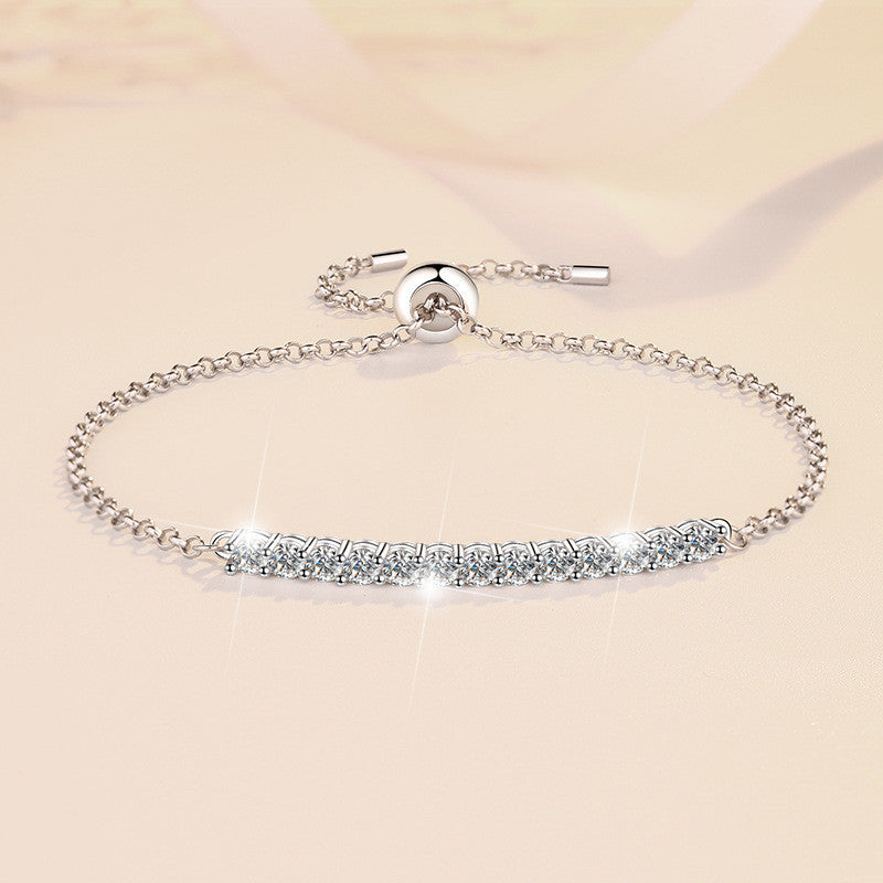 Round Cut Moissanite Classic Bracelet — 1.3ct, D-color, VVS1, 925 Sterling Silver