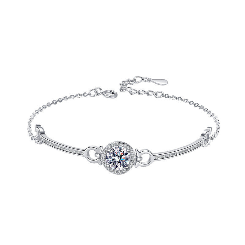 Round Cut Moissanite Classic Bracelet — 0.5ct, D-color, VVS1, 925 Sterling Silver