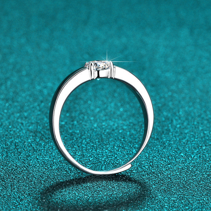 Round Cut Moissanite Classic Ring — 0.5ct, D-color, VVS1, 18K Gold Vermeil