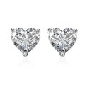 Round Cut Moissanite Heart Ring — 0.5ct, D-color, VVS1, 925 Sterling Silver