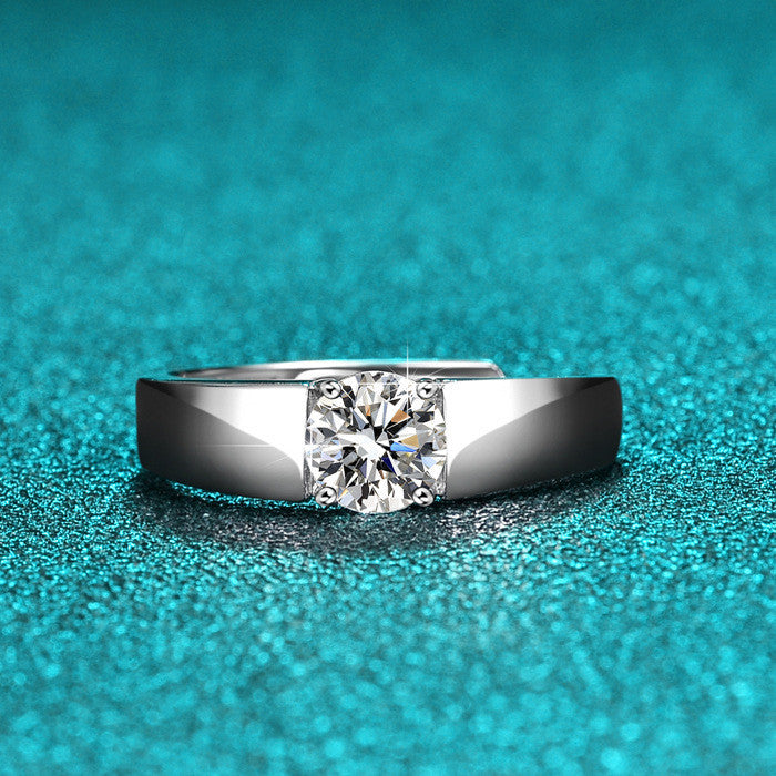 Round Cut Moissanite Classic Ring — 0.5ct, D-color, VVS1, 18K Gold Vermeil